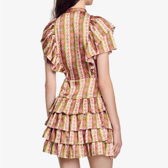 SANDRO Simonna Ruffle Minidress NWT - Picture 3 of 6